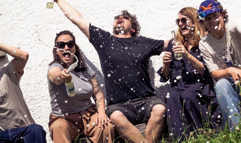 Weinschorle weiss/blau